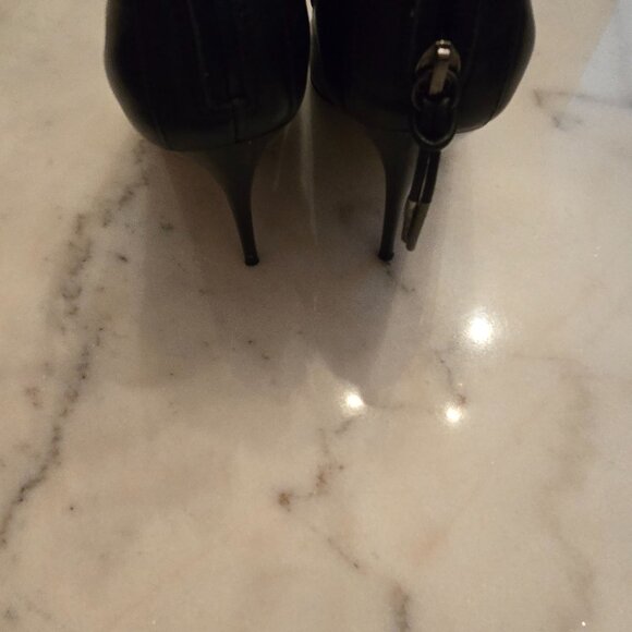 L.A.M.B. Kacee Black Peep Toe Ankle Booties by Gwen Stefani - Picture 3 of 10